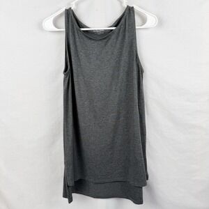 Eileen Fisher Womens Petite Small Gray Sleeveless Tank Scoop Neck Tunic Camisole